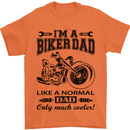 Im a Biker Dad Funny Fathers Day Motorcycle Mens T-Shirt Cotton Gildan Orange