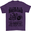 Im a Biker Dad Funny Fathers Day Motorcycle Mens T-Shirt Cotton Gildan Purple