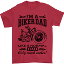 Im a Biker Dad Funny Fathers Day Motorcycle Mens T-Shirt Cotton Gildan Red