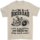 Im a Biker Dad Funny Fathers Day Motorcycle Mens T-Shirt Cotton Gildan Sand
