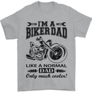 Im a Biker Dad Funny Fathers Day Motorcycle Mens T-Shirt Cotton Gildan Sports Grey
