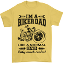 Im a Biker Dad Funny Fathers Day Motorcycle Mens T-Shirt Cotton Gildan Yellow