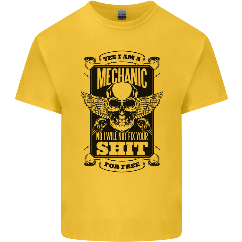 Im a Mechanic No Wont Fix For Free Funny Kids T-Shirt Childrens Yellow