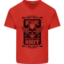 Im a Mechanic No Wont Fix For Free Funny Mens V-Neck Cotton T-Shirt Red