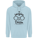 Imagine Its Not a Dream World Peace Hippy Childrens Kids Hoodie Light Blue