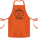 Imagine Its Not a Dream World Peace Hippy Cotton Apron 100% Organic Orange