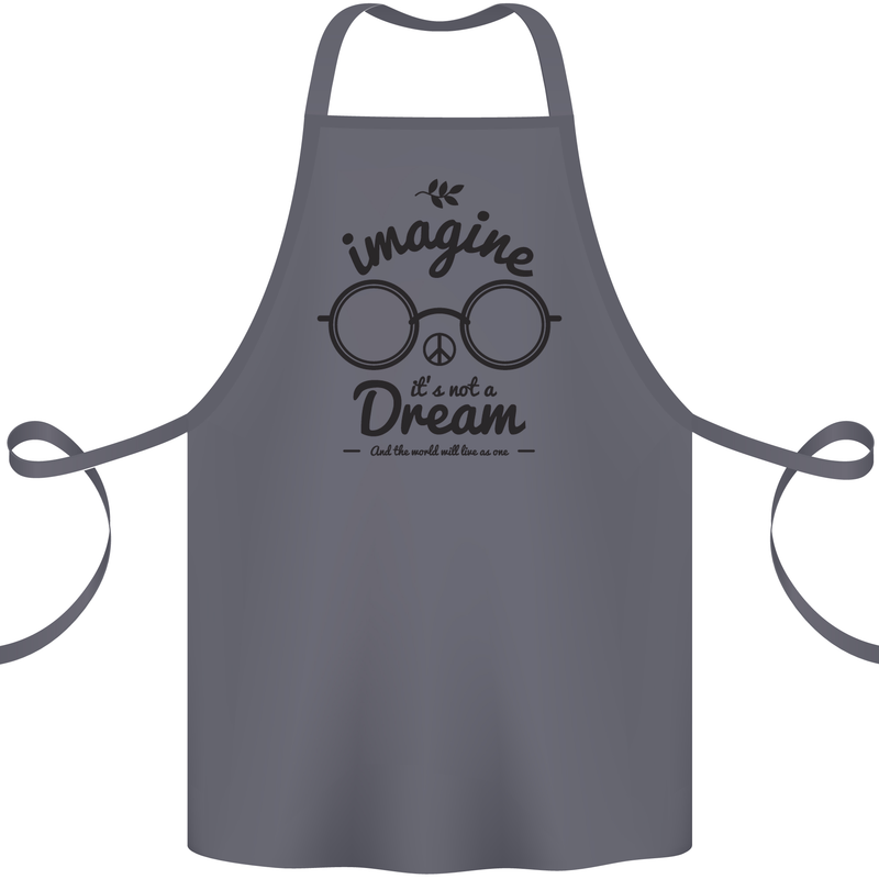 Imagine Its Not a Dream World Peace Hippy Cotton Apron 100% Organic Steel