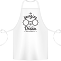Imagine Its Not a Dream World Peace Hippy Cotton Apron 100% Organic White
