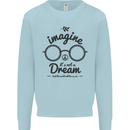 Imagine Its Not a Dream World Peace Hippy Kids Sweatshirt Jumper Light Blue