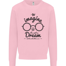 Imagine Its Not a Dream World Peace Hippy Kids Sweatshirt Jumper Light Pink