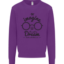 Imagine Its Not a Dream World Peace Hippy Kids Sweatshirt Jumper Purple