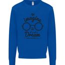 Imagine Its Not a Dream World Peace Hippy Kids Sweatshirt Jumper Royal Blue