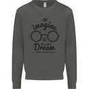 Imagine Its Not a Dream World Peace Hippy Kids Sweatshirt Jumper Storm Grey