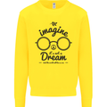 Imagine Its Not a Dream World Peace Hippy Kids Sweatshirt Jumper Yellow