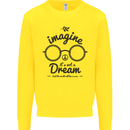 Imagine Its Not a Dream World Peace Hippy Kids Sweatshirt Jumper Yellow
