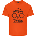 Imagine Its Not a Dream World Peace Hippy Kids T-Shirt Childrens Orange