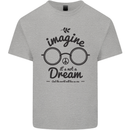 Imagine Its Not a Dream World Peace Hippy Kids T-Shirt Childrens Sports Grey