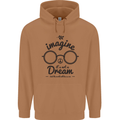 Imagine Its Not a Dream World Peace Hippy Mens 80% Cotton Hoodie Caramel Latte