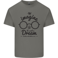 Imagine Its Not a Dream World Peace Hippy Mens Cotton T-Shirt Tee Top Charcoal