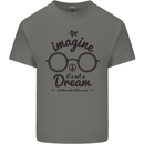 Imagine Its Not a Dream World Peace Hippy Mens Cotton T-Shirt Tee Top Charcoal
