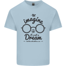 Imagine Its Not a Dream World Peace Hippy Mens Cotton T-Shirt Tee Top Light Blue