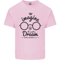 Imagine Its Not a Dream World Peace Hippy Mens Cotton T-Shirt Tee Top Light Pink