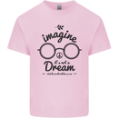 Imagine Its Not a Dream World Peace Hippy Mens Cotton T-Shirt Tee Top Light Pink