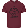 Imagine Its Not a Dream World Peace Hippy Mens Cotton T-Shirt Tee Top Maroon