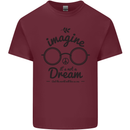 Imagine Its Not a Dream World Peace Hippy Mens Cotton T-Shirt Tee Top Maroon