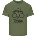 Imagine Its Not a Dream World Peace Hippy Mens Cotton T-Shirt Tee Top Military Green
