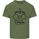 Imagine Its Not a Dream World Peace Hippy Mens Cotton T-Shirt Tee Top Military Green
