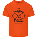 Imagine Its Not a Dream World Peace Hippy Mens Cotton T-Shirt Tee Top Orange