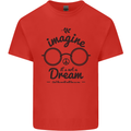 Imagine Its Not a Dream World Peace Hippy Mens Cotton T-Shirt Tee Top Red