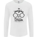 Imagine Its Not a Dream World Peace Hippy Mens Long Sleeve T-Shirt Charcoal
