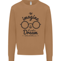 Imagine Its Not a Dream World Peace Hippy Mens Sweatshirt Jumper Caramel Latte