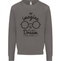 Imagine Its Not a Dream World Peace Hippy Mens Sweatshirt Jumper Charcoal