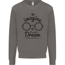 Imagine Its Not a Dream World Peace Hippy Mens Sweatshirt Jumper Charcoal