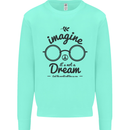 Imagine Its Not a Dream World Peace Hippy Mens Sweatshirt Jumper Peppermint