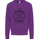 Imagine Its Not a Dream World Peace Hippy Mens Sweatshirt Jumper Purple
