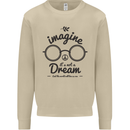Imagine Its Not a Dream World Peace Hippy Mens Sweatshirt Jumper Sand