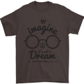 Imagine Its Not a Dream World Peace Hippy Mens T-Shirt Cotton Gildan Dark Chocolate
