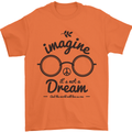 Imagine Its Not a Dream World Peace Hippy Mens T-Shirt Cotton Gildan Orange