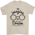 Imagine Its Not a Dream World Peace Hippy Mens T-Shirt Cotton Gildan Sand