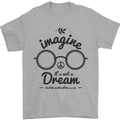 Imagine Its Not a Dream World Peace Hippy Mens T-Shirt Cotton Gildan Sports Grey