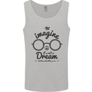 Imagine Its Not a Dream World Peace Hippy Mens Vest Tank Top Charcoal