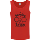 Imagine Its Not a Dream World Peace Hippy Mens Vest Tank Top Red