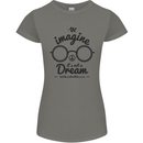 Imagine Its Not a Dream World Peace Hippy Womens Petite Cut T-Shirt Charcoal