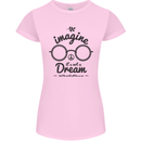 Imagine Its Not a Dream World Peace Hippy Womens Petite Cut T-Shirt Light Pink