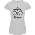 Imagine Its Not a Dream World Peace Hippy Womens Petite Cut T-Shirt Sports Grey