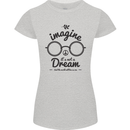 Imagine Its Not a Dream World Peace Hippy Womens Petite Cut T-Shirt Sports Grey